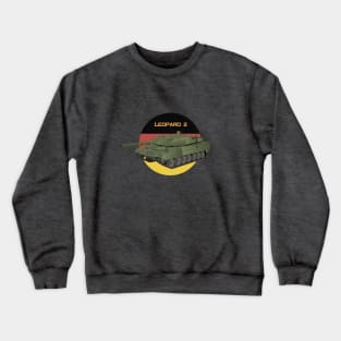 German Tank Leopard 2 with Flag Crewneck Sweatshirt